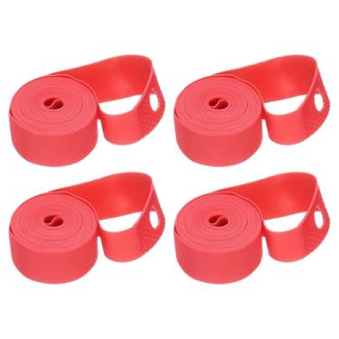 Imagem de 4pcs Bicycle Rim Strip 700C x 18mm PVC Bike Tire Liner Bicycle Wheel Rim Tape Inner Tube Tape Anti-Scratched Guard Cushion Pad Protector for Road MTB Mountain Bike