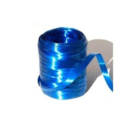 Imagem de Rolo Fitilho 5mm 50 Metros | Para Arranjos e Amarração de Balões | Cores Vibrantes | Presente e Decoração de Festas(Azul Escuro)