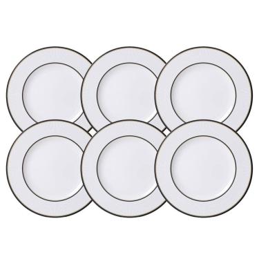 Imagem de Jogo De Pratos Sobremesa 21Cm Kit 6 Peças Sienna Porcelana