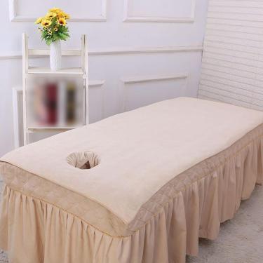 Imagem de Toalha De Cama Macia Do Salão De Beleza Da Fibra Superfina Com Furo Tampa De Mesa Da Cama Da Massagem Dos Termas Fisioterapia Engrossa A Toalha De Banho, 5, 100x200cm