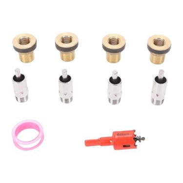 Imagem de HEEPDD Kit de Bebedouro para Mamilo de Porco, Bebedor Automático de água para Gado Em Latão de Aço Inoxidável Com Cortador de Furo, para Fazenda de Porcos, Ovelhas, Cabras, Aves, Design (1)