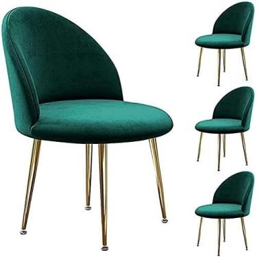 Imagem de Cadeira de jantar, cadeiras de recepção de escritório, conjunto de cadeiras de jantar de negócios, conjunto de cadeiras de jantar de veludo de cozinha, conjunto de 4 cadeiras de cozinha, pernas de