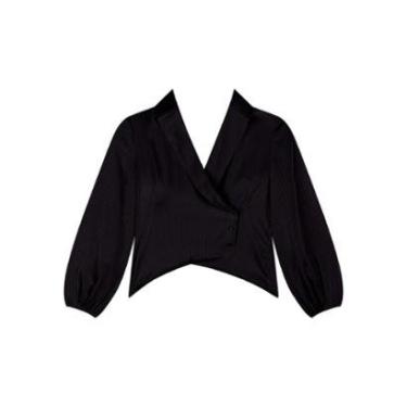 Imagem de Camisa Transpassada De Mangas Longas Com Botões-Feminino