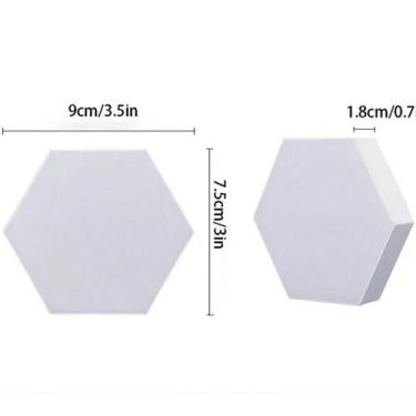 Imagem de Luminária LED hexagonal de parede, material ABS PC. - Master