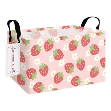 Imagem de QUEENLALA Cesto de lavanderia retangular/cesto de roupa suja dobrável para organização/cestos de armazenamento / brinquedo infantil escritório quarto/cesto de brinquedos prateleira de armário