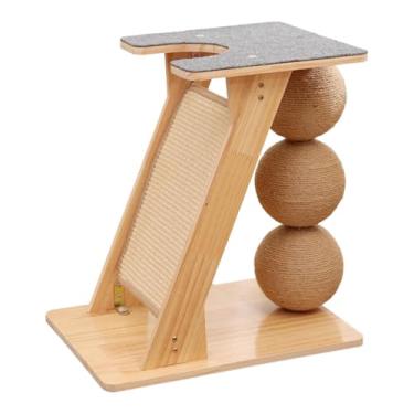 Imagem de Fenteer Arranhador para gatos com bolas, prancha para arranhar, exercício, arranhador, presente, poste para arranhar, para gatos pequenos, médios e grandes,