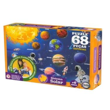 Imagem de Jogo Quebra Cabeça Conhecendo Sistema Solar 68 Peças Toia