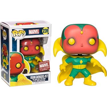 Imagem de Funko Visão [Vingadores #57] (exclusivo do Corpo de Colecionadores Marvel) Pop! Boneco de vinil Marvel x Universo Marvel + 1 pacote oficial de cartas colecionáveis da Marvel