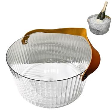 Imagem de Balde de Gelo Redondo em Plástico PET com Alça 3L