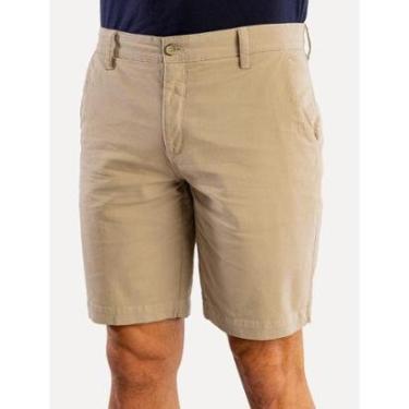 Imagem de Bermuda Sergio K Masculina Chino Sarja Elastano Cáqui-Masculino
