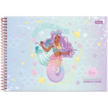 Imagem de Caderno De Cartografia E Desenho Espiral Capa Dura Barbie Dreamtopia 80 Folhas Foroni Estampa 2