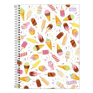 Imagem de Caderno Espiral Capa Dura Universitário Spice Feminino 192 Folhas 12 Matérias Tilibra Estampa 2