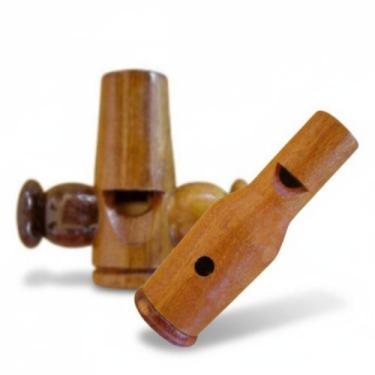 Imagem de 2 Apitos Premium Rola e Apito Profissional Madeira Jaó - Mundo do Mili