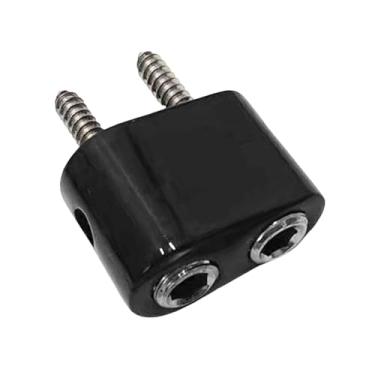 Imagem de Dynwave Conjunto de ponte e tailpiece para guitarra elétrica sem headstock com chave, peça de metal para manutenção, peças de ponte para guitarra, Fechadura de Enrolamento Preta