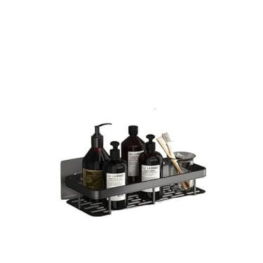 Imagem de Suportes De Parede Para Casa De Banho, Prateleiras Adesivas E AcessóRios(KIT 2-Preto-Quadrado-espessura)