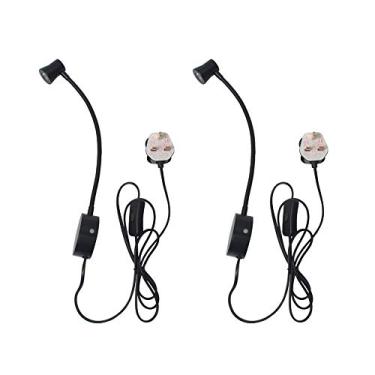 Imagem de Luminária de parede LED, luz de leitura interna, luz noturna, luz difusa, lâmpada LED preta com foco de parede ajustável, pescoço de cisne, cromada, luminária de cabeceira para quarto, hotéi