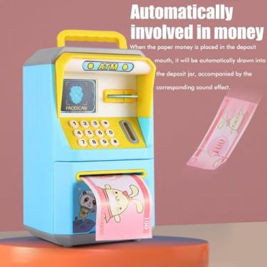 Imagem de Generic "Grande cofrinho" Divertido Design de Desenho Animado Dinheiro Caixa Eletrônico para Crianças Rosa Plástico ABS Ecologicamente Correto (Generic08uzt3sn9d-10343559)