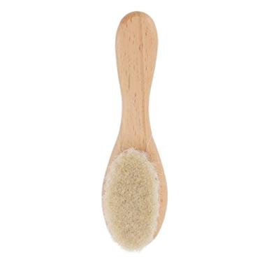 Imagem de HEEPDD Escova de lã de Cabelo de bebê, Escova de Madeira Com Cerdas Macias para Banho Suave e Enfermagem, de lã de Cabelo de bebê, Banheiro de de Cabra Natural