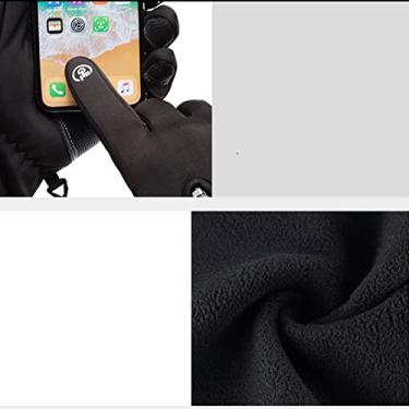 Imagem de Generic Impermeável Inverno Quente à Prova de Tela Sensível Ao Toque Térmica Dedo Cheio Luvas Ciclismo para Correr Acampamento Esqui das Mulheres Dos Homens Neoprene (#12)