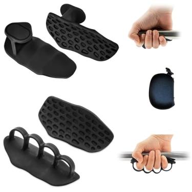 Imagem de Luvas de Academia Antiderrapantes – Luva de Proteção Ergonômica em Silicone para Musculação, Crossfit, Treino com Peso e Exercícios, Conjunto com 4 Unidades - Masculino e Feminino (Preto)