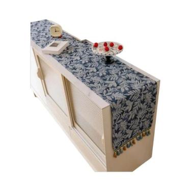 Imagem de Toalha De Mesa Nórdica De Algodão E Linho Com Borlas, Decoração Rústic