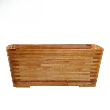 Imagem de OGOLOUG Banheira de madeira de carvalho estilo japonês – Banheira de madeira maciça para adultos com travesseiro confortável, encosto e banco ajustáveis – Banheira de luxo para bem-estar, sauna e