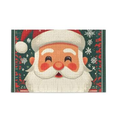 Imagem de Quebra-cabeças fofos de Papai Noel, 500 peças, jogos de quebra-cabeça composto de papel e madeira para adultos com bolsa de armazenamento