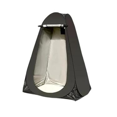 Imagem de Barraca Portátil Privativa Pop Up para Camping Banheiro Trocador Dobrável Impermeável 150x150x190cm (Preto)