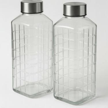 Imagem de Kit 2 garrafas vidro geladeira agua suco elegante - Blitz Feminina