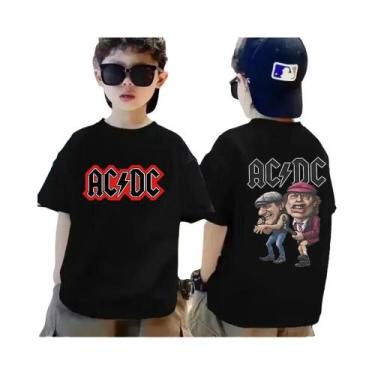 Imagem de Camiseta De Algodão Estampada Da Banda De Rock ACDC Para Meninos, Esti
