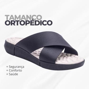 Imagem de Sandália ortopédica feminina tamanco massageador tamanho 34 ao 40 - De