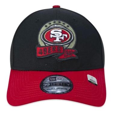 Imagem de BONÉ NEW ERA 3930 SAN FRANCISCO 49ERS SALUTE TO SERVICE NFP23BON162 PRETO VERMELHO-Masculino