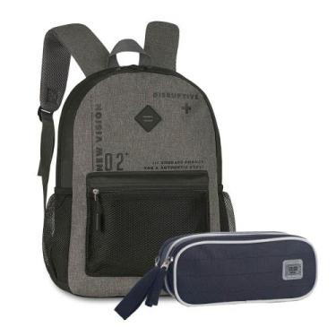 Imagem de Kit Escolar Mochila + Estojo Style Menino Original Clio -