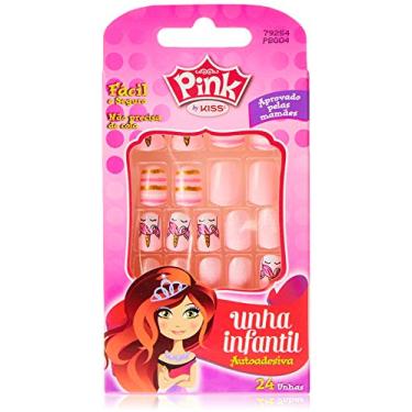 Imagem de Kiss New York Unha Infantil Rosa E Design Unicórnio