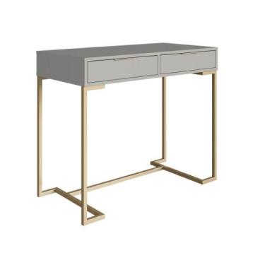 Imagem de Escrivaninha Penteadeira com 2 Gavetas P1039 Champagne/Arenas - Placa 