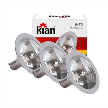 Imagem de Lâmpada Halogena Ar70 50w 12v 3000k Kian Kit C/ 3