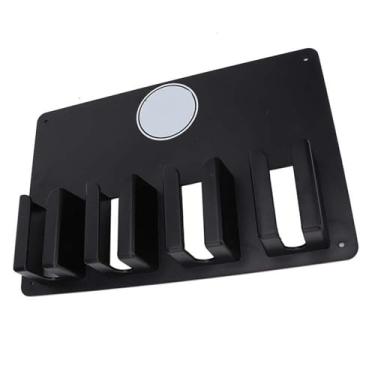 Imagem de Luqeeg Rack de Máquina de Cortar Cabelo Montado na Parede Com Design de Partição para 4 Máquinas de Cortar Cabelo, Suporte de Cortador de Ecológico para Uso Em Salão de Beleza