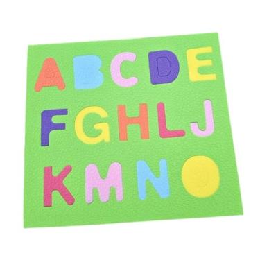 Imagem de simhoa Brinquedo educativo de encaixe de formas em espuma, tapete colorido para brincar e combinar formas, ideal para crianças em idade pré-escolar e jardim, Alfabeto