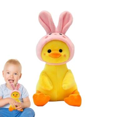 Imagem de Pato abafado e abafado de pato de,9,84 polegadas Boneca pelúcia amarela amarelo - Coisas decoração, travesseiro brinquedo, almofadas sofá, amiga bebê para dormir para todas