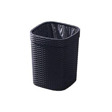 Imagem de pcagfaajmh Cesto de lixo de escritório lixeira para cozinha lixeira de plástico para cozinha, escritório, sala de estar, quarto
