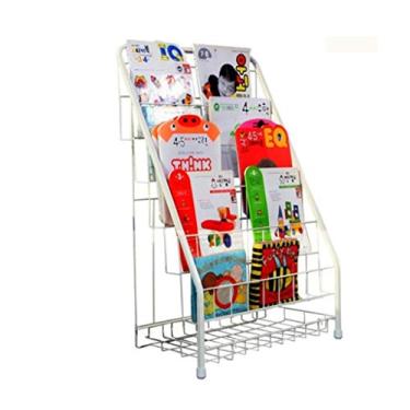 Imagem de Estante de livros simples de jardim de infância de ferro forjado, suporte de revistas, prateleira infantil