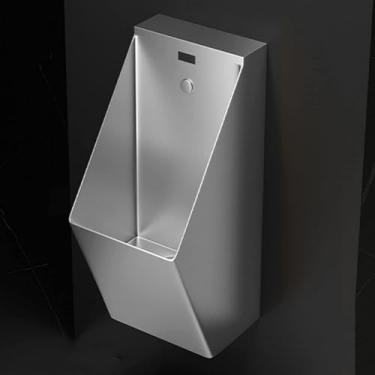 Imagem de pcagfaajmh Mictórios de montagem na parede, aço inoxidável 304 para homens, vaso sanitário de descarga automática moderno para homens, banheiro masculino comercial para xixi, respingo comercial