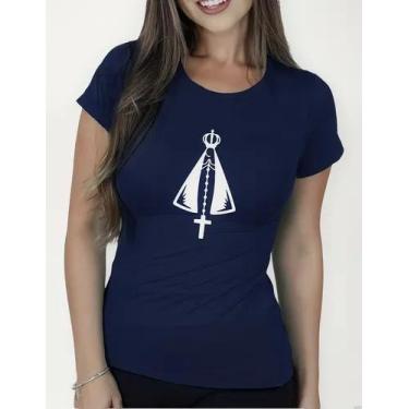 Imagem de Camiseta Camisa Adulto Feminina Masculina Algodão Nossa Senhora Aparec