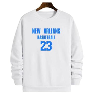 Imagem de Blusa Moletom Gola Basquete New Orleans Basketball número 23 - Loja Cl