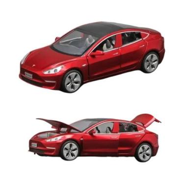 Imagem de Carro De Brinquedo Em Metal Fundido 1:32 Tesla Model 3 Para Crianças, 