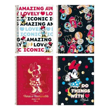 Imagem de Caderno Espiral Minnie Mouse 1 Matéria 80 Folhas - Tilibra