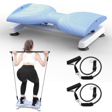 Imagem de Ferramenta de exercício físico para máquina de torção de cintura, placa de torção abdominal com barra de Pilates e faixas de resistência, equipamento de treino de academia em casa para perda de peso