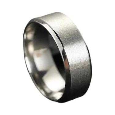 Imagem de Anéis Masculinos De Aço Inoxidável Cor Preto Dourado Prateado Tamanhos