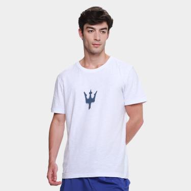 Imagem de Camiseta Slim Osklen Rough Tridente Spray Masculina-Masculino