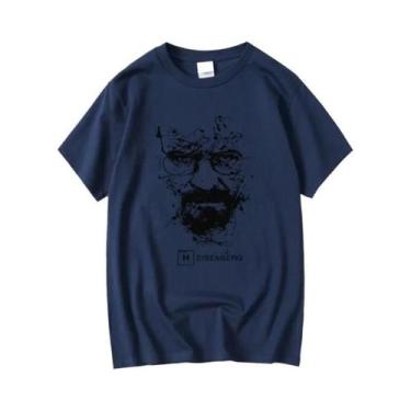 Imagem de Camiseta Masculina 100% Algodão Casual Breaking Bad Heisenberg, Camise